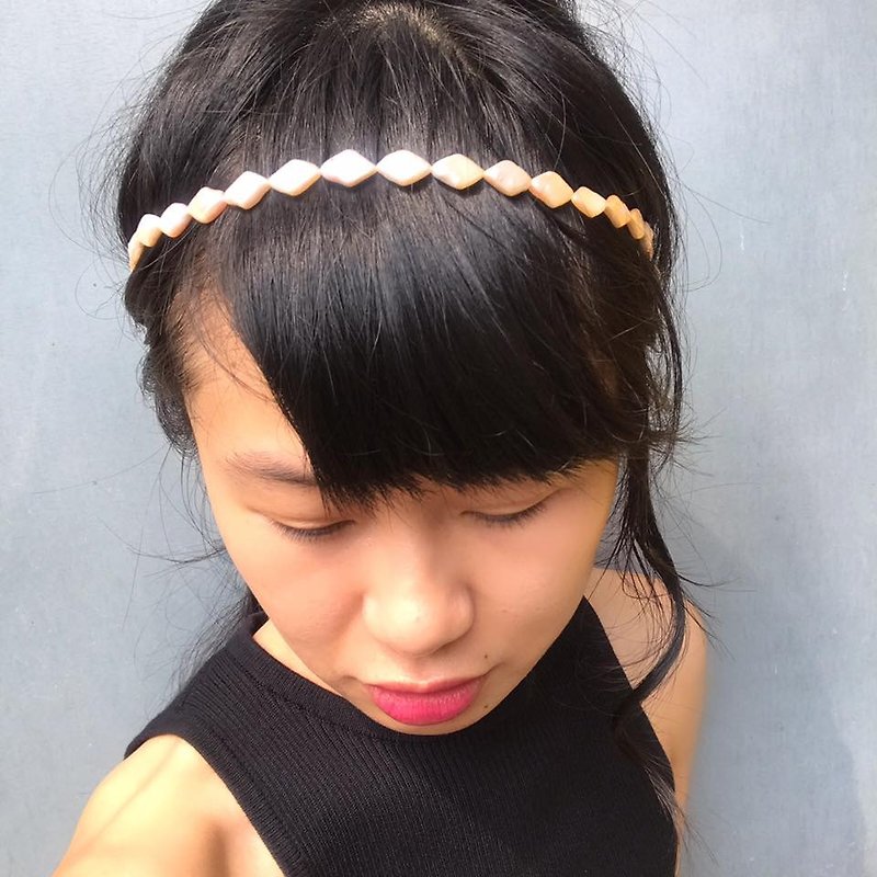 【Lost And Find】Natural fresh water pearl lace hair band  necklace - สร้อยคอ - เครื่องเพชรพลอย ขาว