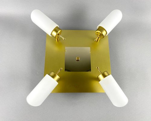 HappyDuckVintage 復古裝飾藝術天花板吊燈緞面玻璃和金屬由 Wofi Leuchten