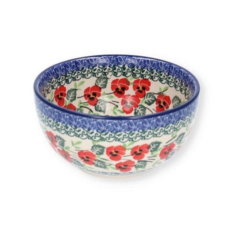 Polish pottery Romance rice bowl 14cm - Bowls - Pottery Multicolor