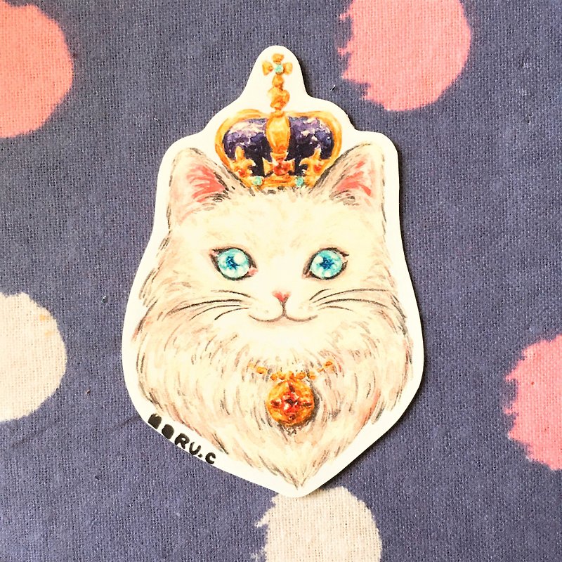 Queen Cat Playing Card Sticker - Stickers - Paper Multicolor
