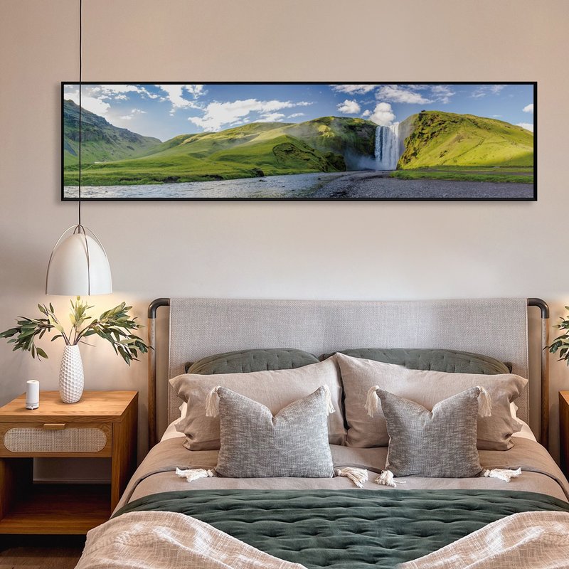 Iceland • Skogafoss- Interior Design, Home Decor, landscape scenery Prints - Posters - Other Materials Green