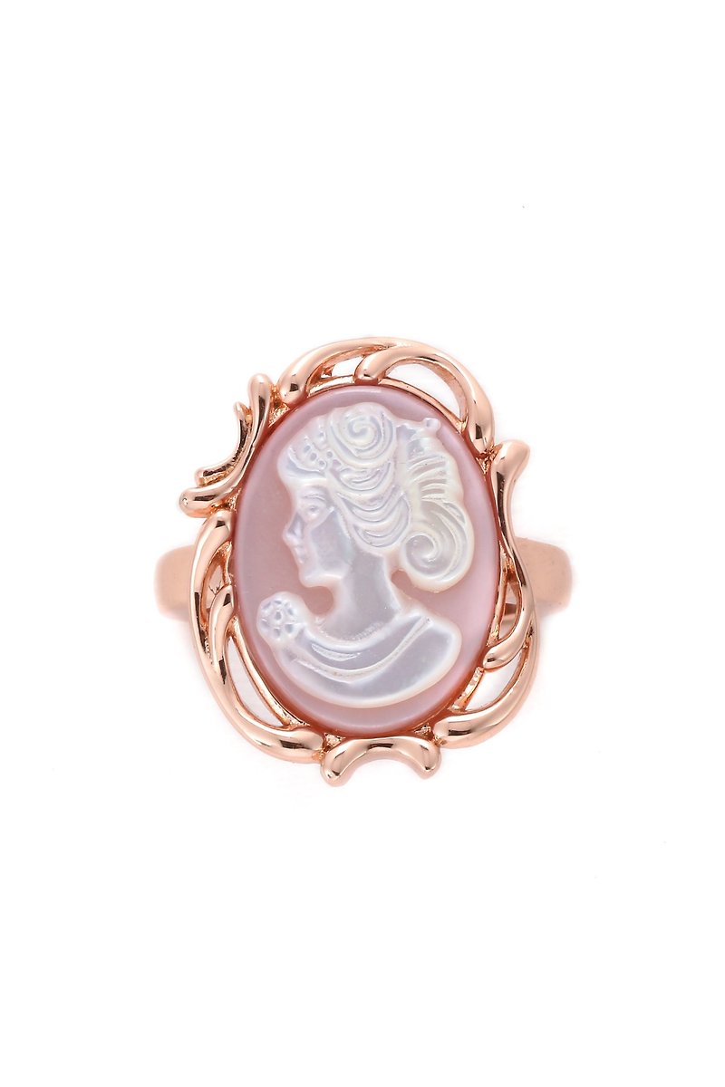 【Mother's day gift】Princess Collection - S925Silver Plated Rose Gold With White - General Rings - Shell Pink