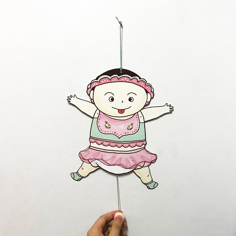 BB Girl / New Born Baby / Paper Puppet Card - การ์ด/โปสการ์ด - กระดาษ ขาว
