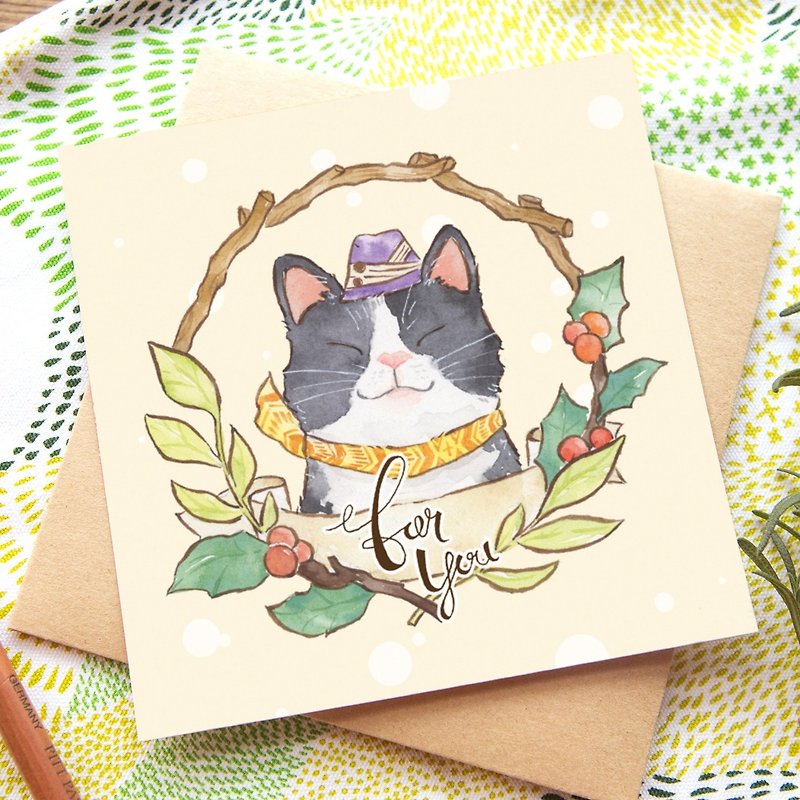 OURS Greeting Card - Cat - by Koopa - การ์ด/โปสการ์ด - กระดาษ สีกากี