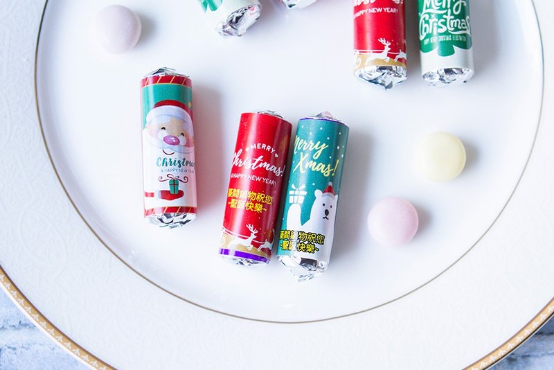 聖誕節迷你曼陀珠(客製姓名貼紙100條入) (限宅配) 慶耶誕 糖果 - 零食/點心 - 新鮮食材 多色