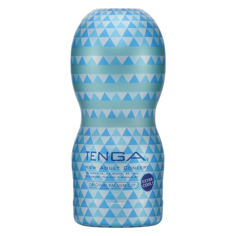 TENGA Vacuum Cup EXTRA COOL Extremely Cool Disposable Aircraft Cup - สินค้าผู้ใหญ่ - ซิลิคอน สีน้ำเงิน