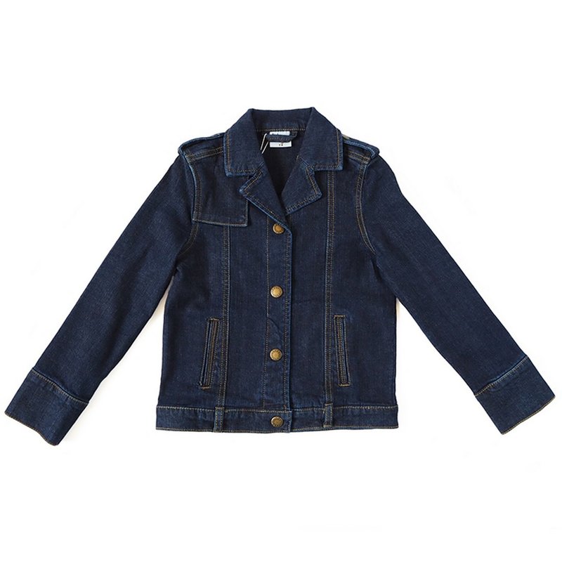 Alexandra Denim Jacket - เสื้อโค้ด - วัสดุอื่นๆ 