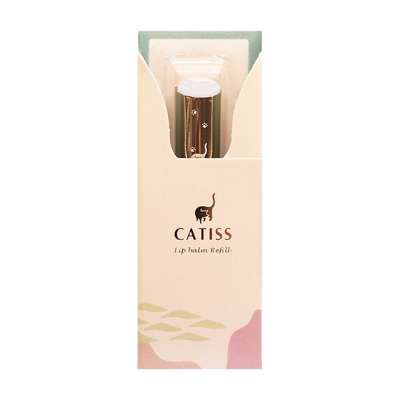 CATISS Cat Palm Lip Balm Refill Core | Tranquil Chamomile | Eco-Friendly Purse - ลิปกลอส - วัสดุอื่นๆ ขาว