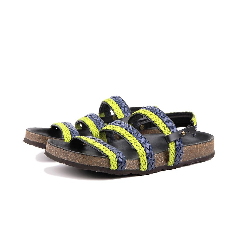Fiji M1069A LemonNavy - Sandals - Genuine Leather Multicolor