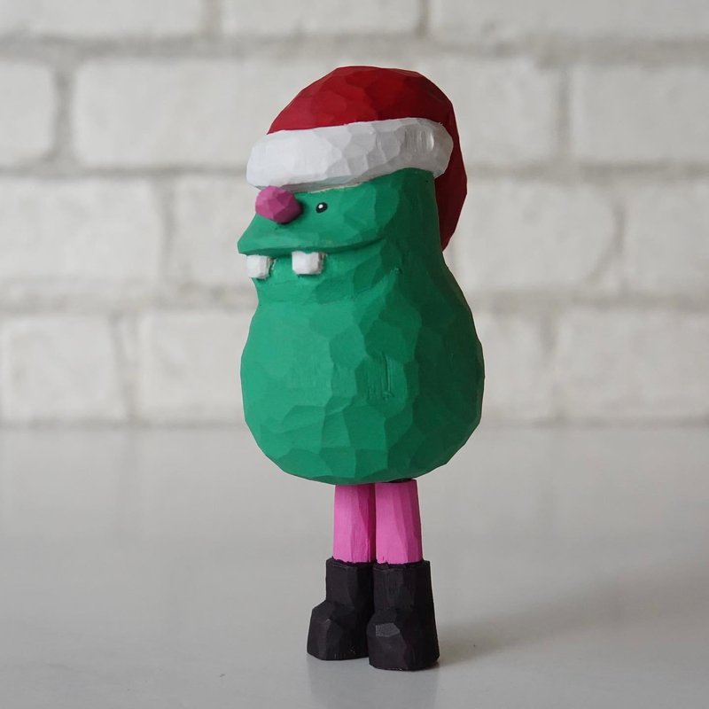 Marty the Grinch - 公仔/玩偶 - 木頭 綠色