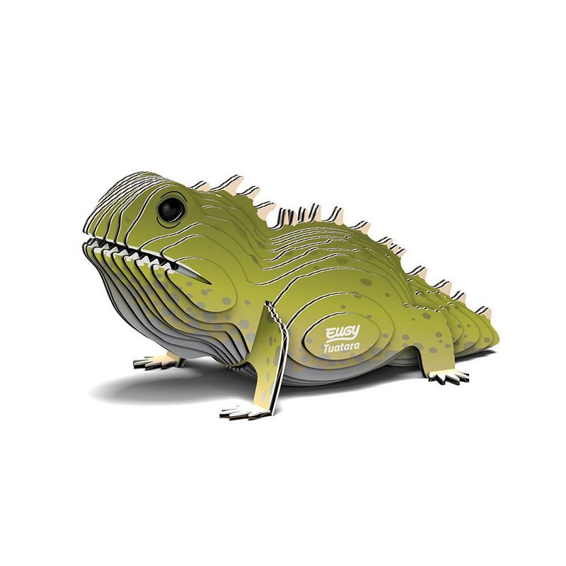 EUGY 3D Cardboard Puzzle - Lizard Animal Model Children DIY Children's Day Gift Toys - ตุ๊กตา - กระดาษ 