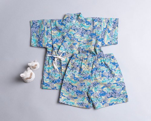 MarMarBarBar手作童衣 甚平和服- 和風25 睡衣 嬰兒 包屁衣 連身褲 抓周 新生兒bb衫