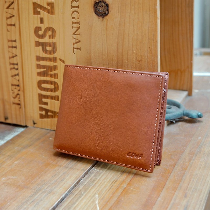 combo short clip - Wallets - Genuine Leather Brown