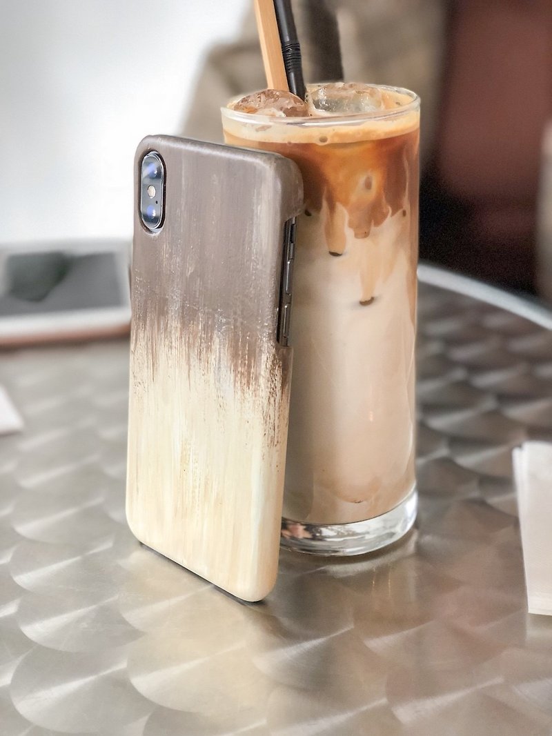 Ice latte ice latte hand-painted phone shell IPHONE: HTC: SONY: SAMSUNG: ASUS: OPPO Hand-painted Hand-painted - เคส/ซองมือถือ - สี สีนำ้ตาล