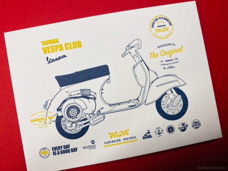 Vespa-Vespa postcard - Cards & Postcards - Paper White