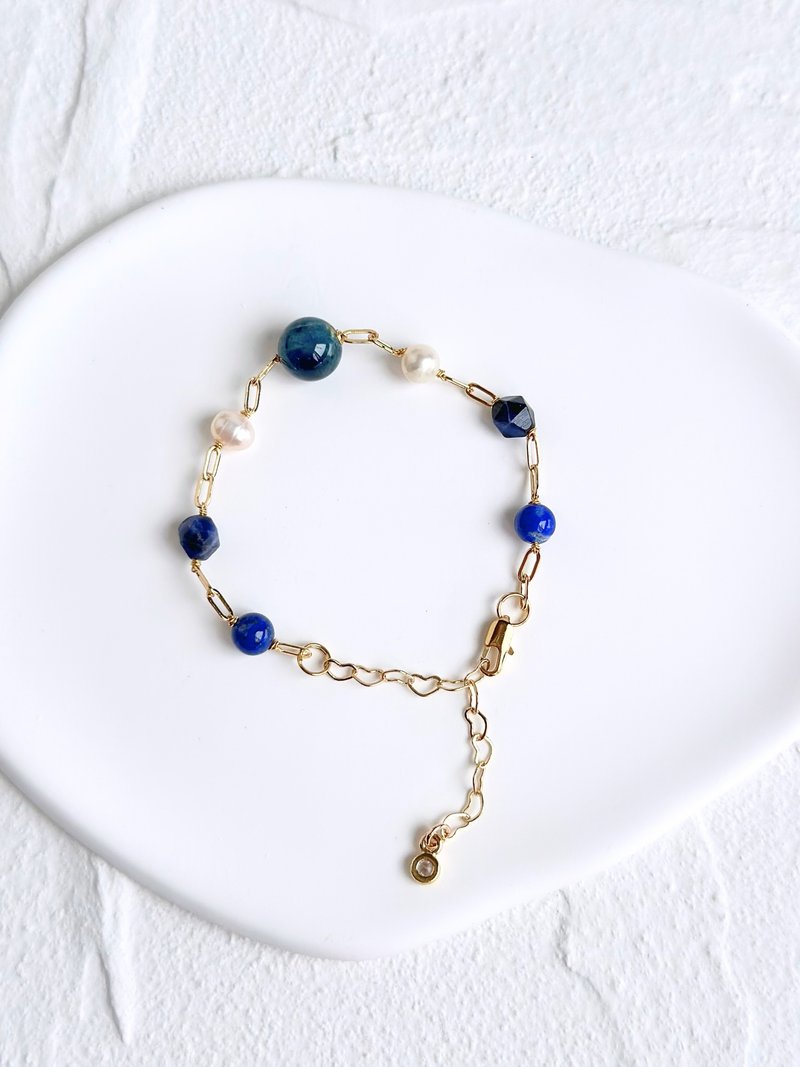 [Simple Crystal Mine Bracelet] Stone/ Stone/Lapis Lazuli/Pearl/Suitable for both adults and children - Bracelets - Crystal 