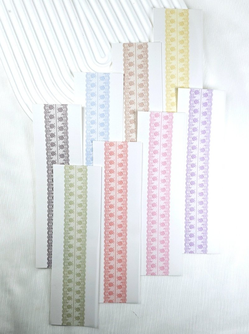 Mini Lace Tracing Paper Decor - 便條紙/便利貼 - 紙 多色