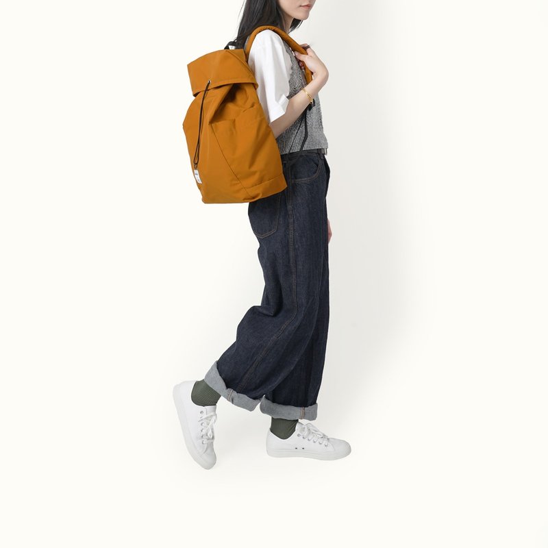 フローコレクション | ロープ カジュアルリュック M JESSE (アプリコット) 日常リュック - リュック・バックパック - ポリエステル オレンジ