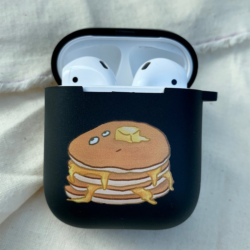 眼神死的鬆餅 黑色磨砂軟殼 AirPods 耳機保護套 耳機殼 - 耳機/藍牙耳機 - 橡膠 黑色