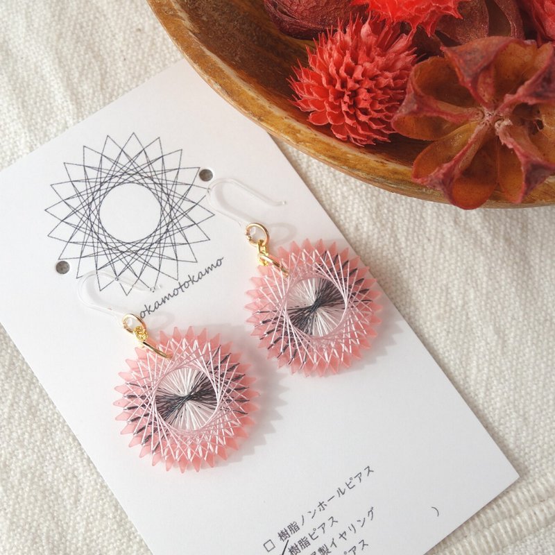 Wild strawberry earrings/  pale pink / spring color / silk / shipping free - ต่างหู - ผ้าไหม สึชมพู