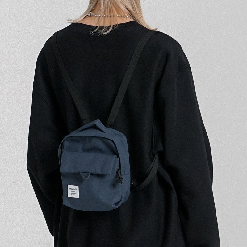 CARTER系列 | 方形迷你後背雙肩包XS號 CARTER LT. (寶石藍) - 後背包/背包/書包 - 環保材質 藍色
