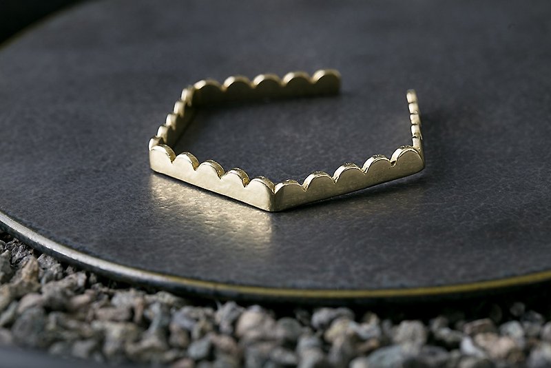 Misstache Miss Hu Zi bracelet Bronze Brass Bangle Adjustable - Bracelets - Copper & Brass Gold