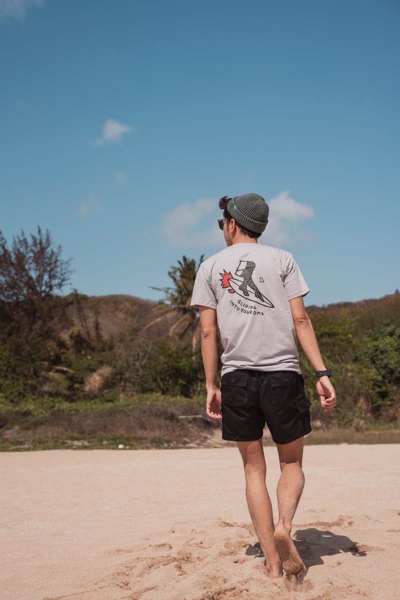 Slider Tee Short Sleeve - Gray - Men's T-Shirts & Tops - Cotton & Hemp Gray