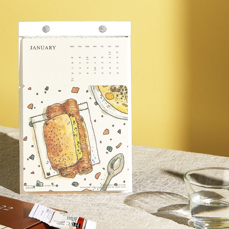 2022年 BREAKFAST 早餐月曆 Wall&Desk Calendars - 日曆/月曆/年曆 - 紙 橘色