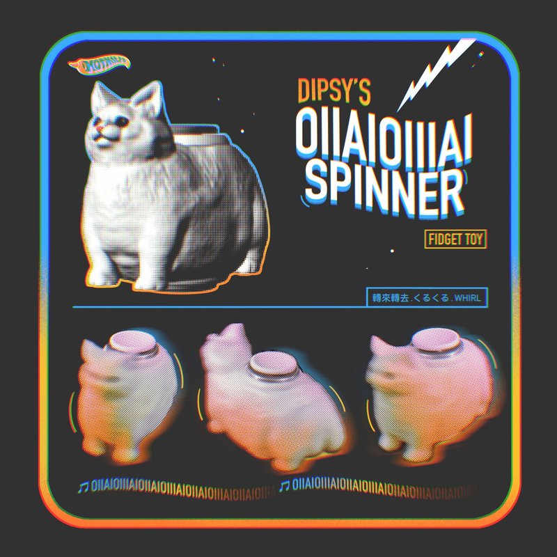 【OIIAIOIIIA SPINNER 旋轉貓指尖陀螺】 - 玩偶/公仔 - 樹脂 