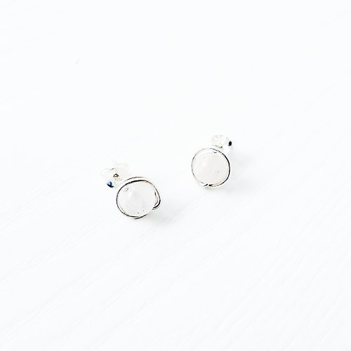 IDYllic Love GENIES精靈系列 - 粉晶純銀防水耳環耳夾耳骨夾
