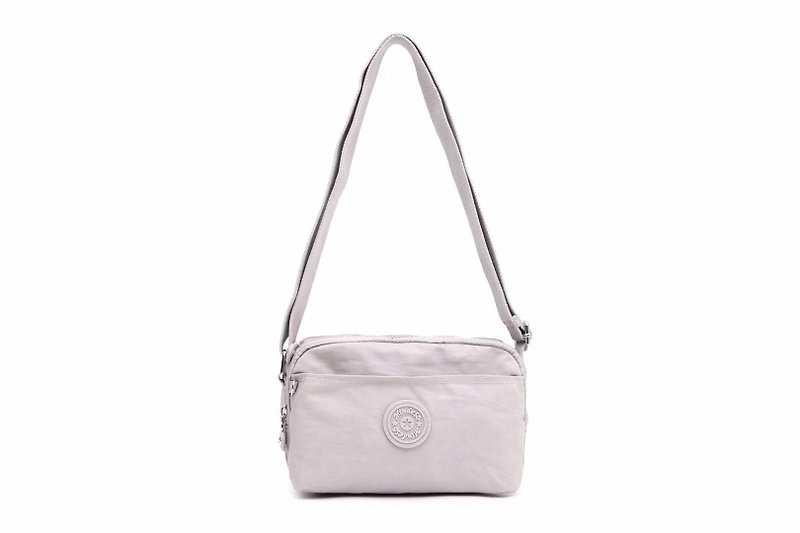 Simple water-repellent cross-body bag / shoulder bag / shoulder bag beige-8089 - Messenger Bags & Sling Bags - Waterproof Material Pink