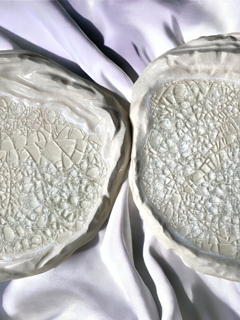 氷雪 - 皿・プレート - 陶器 ホワイト