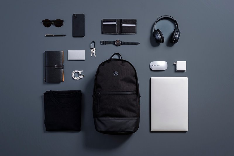 MORAL | Tait Backpack for Work or School - Black Onyx (Men/Women) - Backpacks - Eco-Friendly Materials Black