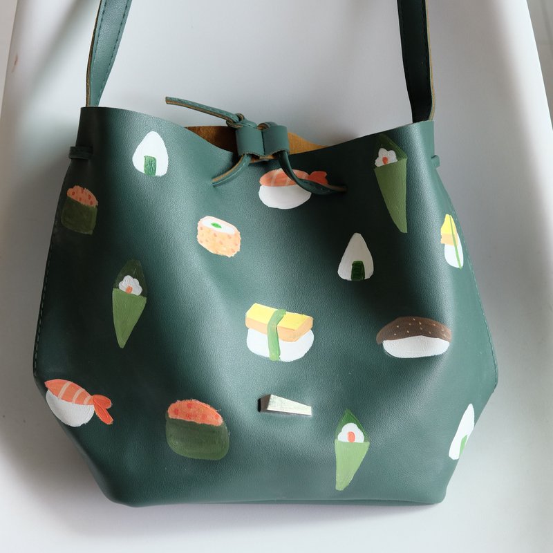 Sushi Bucket Bag - 手提包/手提袋 - 真皮 黑色