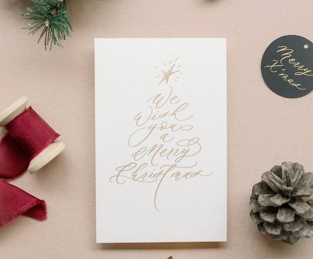 Tinge & Flourish English Calligraphy Christmas Card-Calligraphy