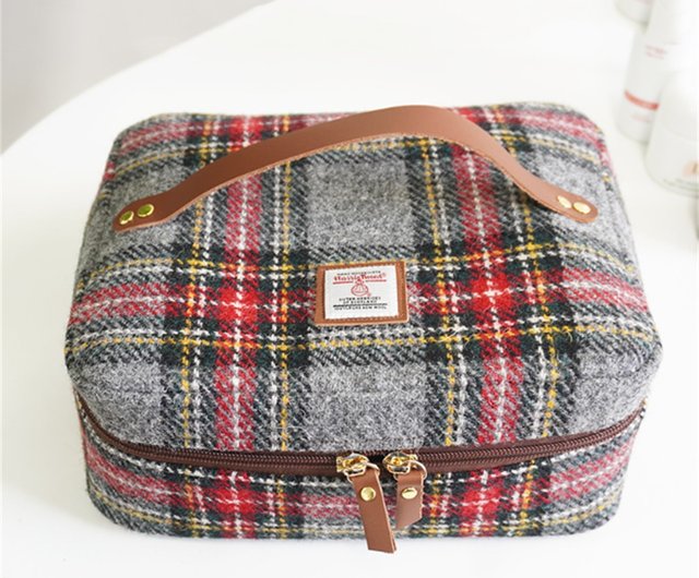 Harris tweed makeup online bag