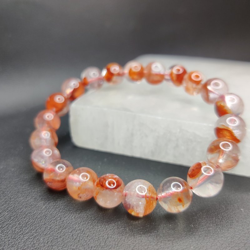 Red Gum Flower Hematoid Quartz Bracelet Bracelet Natural Crystal Crystal Bracelet - Bracelets - Crystal 