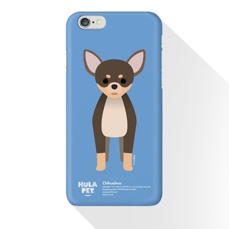 HULA PET MOBILE CASE BACK VERSION CHIHUAHUA (8) - Phone Cases - Plastic Blue