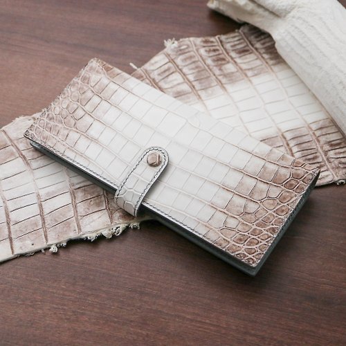 DK.leathercraft 手工皮件 長夾 - 喜瑪拉雅鱷魚皮