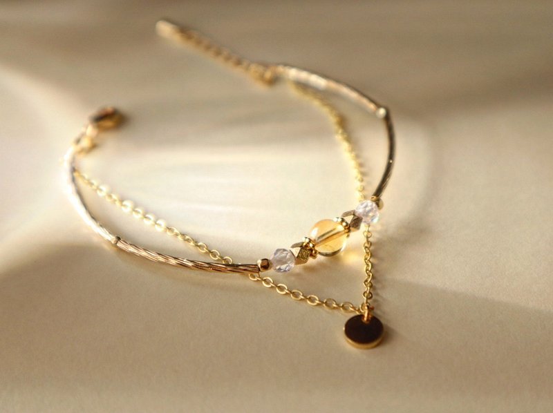 Stone Series IIl | November | Citrine Bracelet | Increase Fortune | Increase Confidence | Enhance Vitality - สร้อยข้อมือ - คริสตัล สีเหลือง