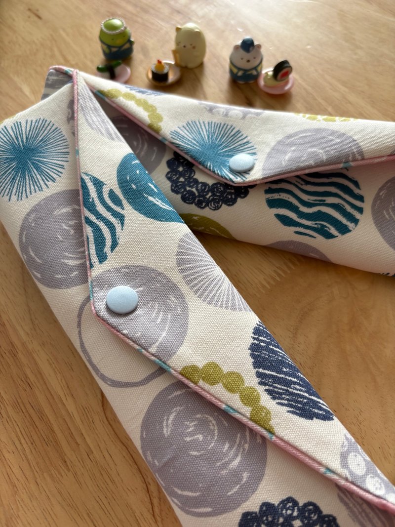 文青風環保純棉筷袋 輕旅行 原麻白 厚實手感 櫻花漫舞 日本 潮 - 收納箱/收納用品 - 棉．麻 白色