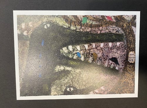 Robot ocean 插畫明信片-小鱷魚看牙醫