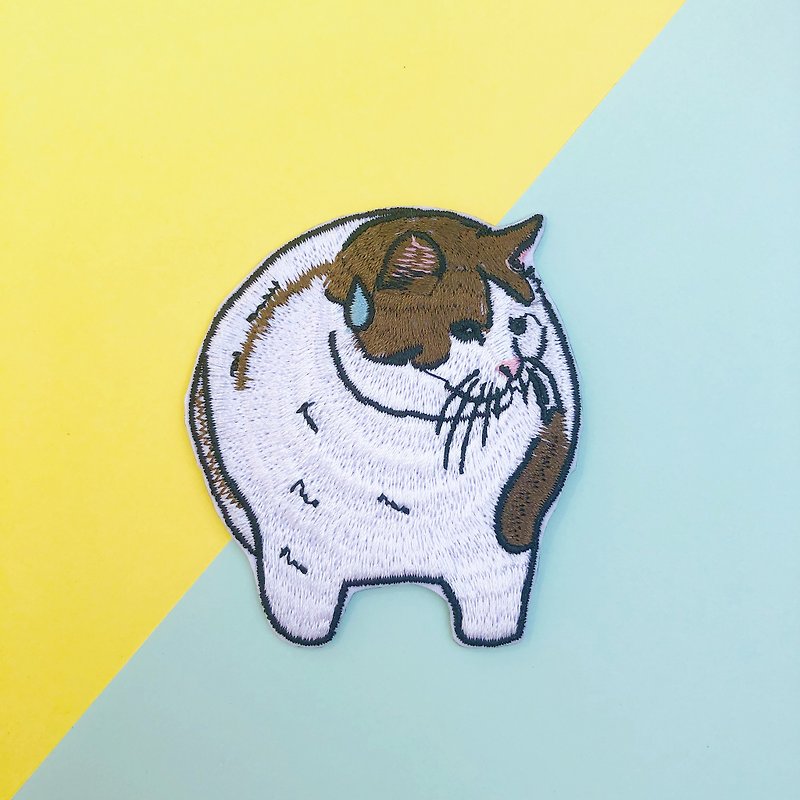 Fat cat embroidery hot paste - อื่นๆ - งานปัก สีดำ