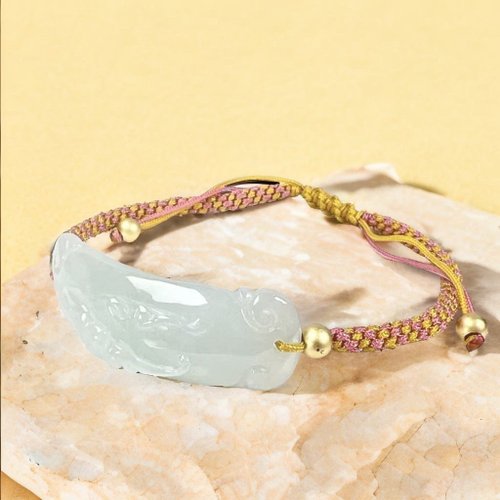 瓔珞珠寶盒 E.L.Jewelry Box 冰種翡翠福牌編織手鍊 | 天然緬甸玉翡翠A貨 | 送禮