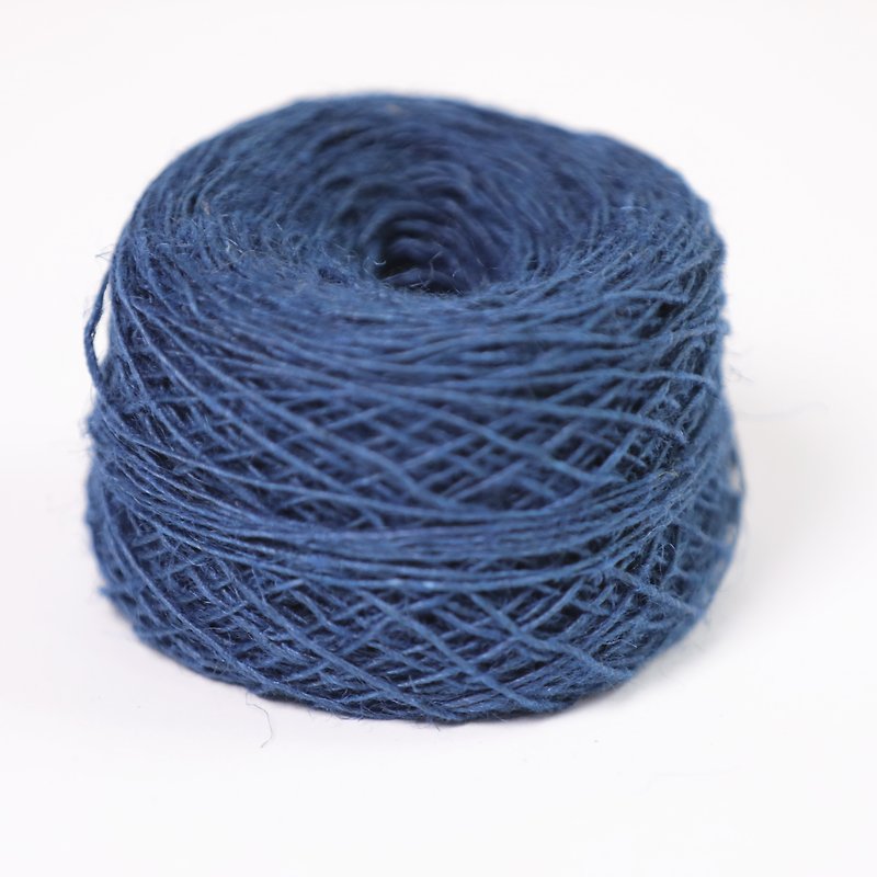 手紡 アロー 糸-青-フェアトレード - 編み物/刺繍/羊毛フェルト/裁縫 - コットン・麻 ブルー