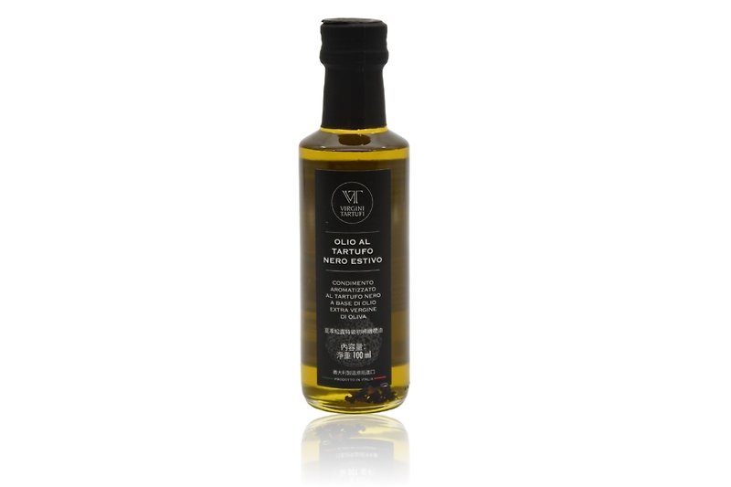 【Virgini Tartufi】VT summer truffle cold-pressed virgin olive oil 100ml - ขวดใส่เครื่องปรุง - กระจกลาย 