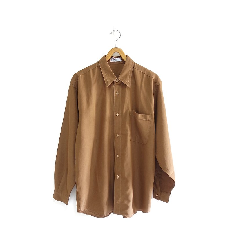 │Slowly│Desert - vintage shirt │vintage. Retro. Literature. - Men's Shirts - Polyester Brown