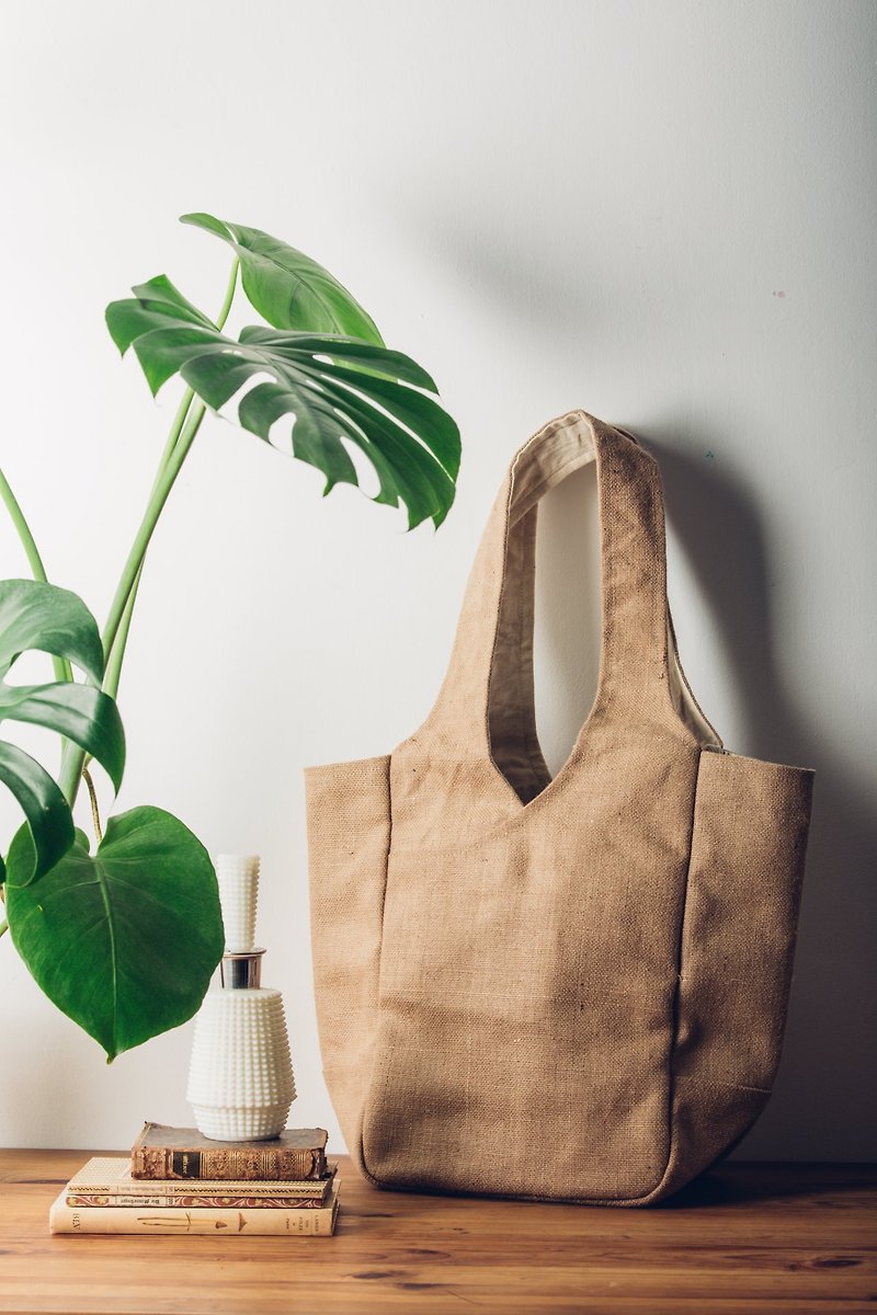 Enjoy KK Jute Bag - Messenger Bags & Sling Bags - Other Materials Khaki