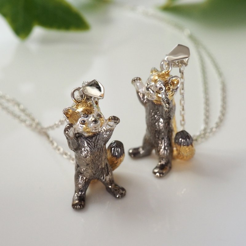 Banzai Lesser Panda Pendant - Necklaces - Sterling Silver Silver