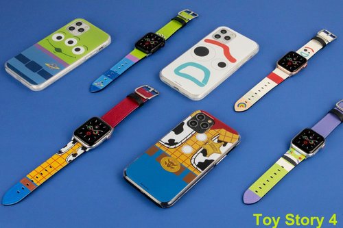 The Hood Pinkoi 旗艦店 迪士尼彼思三眼仔玩具總動員十字壓紋牛皮革Apple Watch真皮錶帶